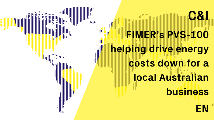 FIMER’s PVS-100 helping drive energy costs down for a local Australian business